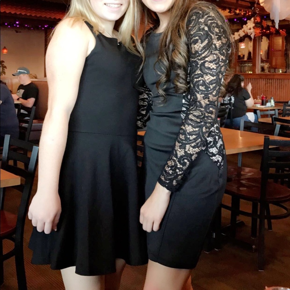 Black Long Sleeve Lace Dress